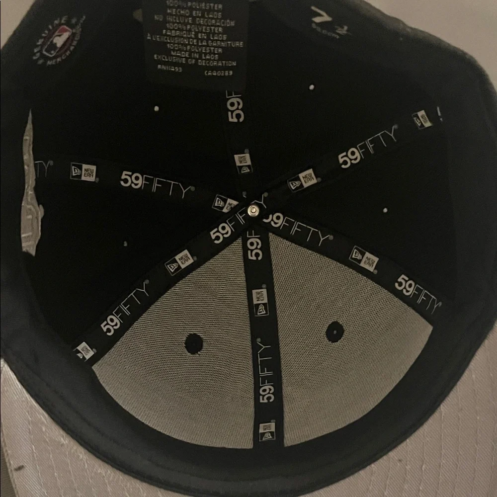 Chicago White‎ Sox New Era Hat Mens 7 1/2 Black MLB Baseball 59FIFTY 2005 WS 3X